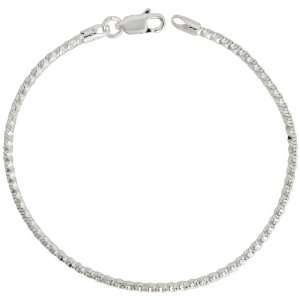  Italian Snake Necklace Necklace Chain, Cross Cut Pattern Diamond 