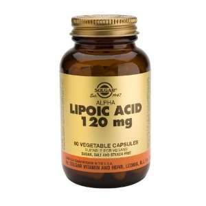  Solgar   Alpha Lipoic Acid, 120 mg, 60 veggie caps: Health 