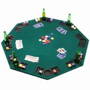   Em, Poker Folding Table Top 8 Person Felt Poker Tabletop: Toys & Games