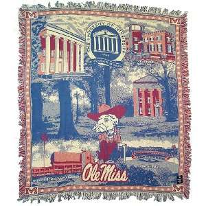  Ole Miss University of Mississippi College Afghan Throw 