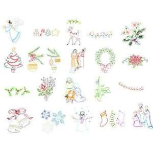   Embroidery Designs CD GRANDMOTHERS CHRISTMAS LINEN