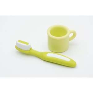  Green Toothbrush & Cup Japanese Dental Erasers. 2 Pack 