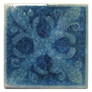 Blue Ice Crack Decorative Ceramic Art Tile Backsplash 4x4 set of 10pcs