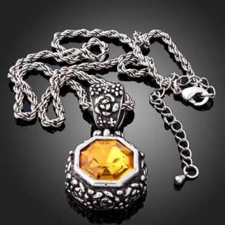 ARINNA Swarovski topaz Crystal posh Necklace pendant  