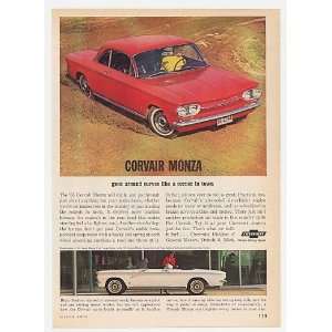  1963 Chevy Corvair Monza Club Coupe & Convertible Print Ad 