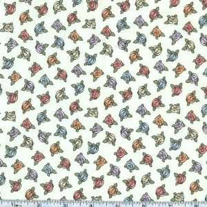  45 Wide Paper Dolls Roses Cream Fabric By The Yard: Arts 