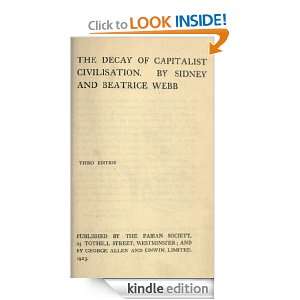 The decay of capitalist civilisation (1923) Beatrice Potter Webb 
