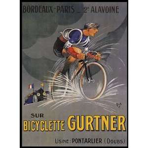  BORDEAUX PARIS SUR BICYCLETTE GURTNER BICYCLE RACE FRANCE 