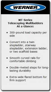 BRAND NEW! Werner MT 22 300 Pound Duty Rating Telescoping Multi Ladder 