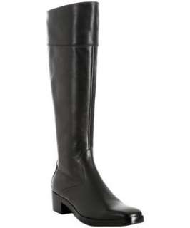 Balenciaga black calfskin square toe boots  