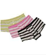style #306252701 set of 3   assorted color lurex stripe cotton boxer 
