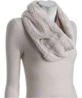 Wyatt cream wool cashmere cable knit snood  