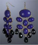 style #309563602 royal blue glass cabachon and crystal chandelier 