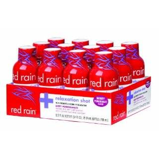 Red Rain Relaxation Energy Shot, Berry Pomegranate flavor, 2 Ounce 