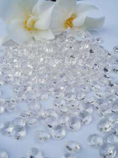 1000 2ct 8mm Clear Diamond Confetti Wedding Decoration  