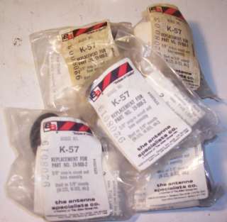 NEW lot of 5 Antenna Specialist 3/8 Snap in mounts  