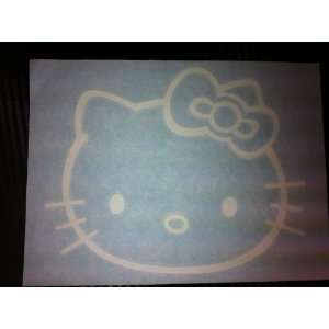  1 X Hello Kitty Racing Car Decal Sticker (New) White 