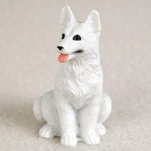  German Shepherd Miniature Dog Figurine   White: Home 