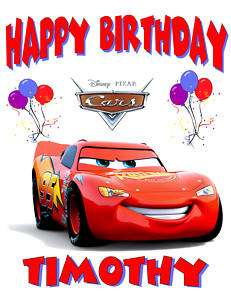 Cars Lightning McQueen Personalized Birthday Shirt  