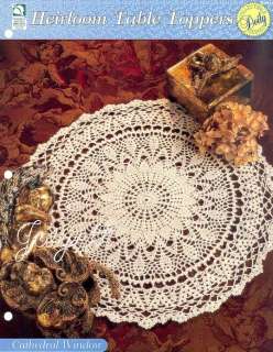 Cathedral Window, Heirloom Table Toppers crochet  