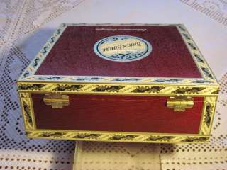 LARGE ~ STAINED Wooden Cigar Box ~ GUITAR ~ Brickhouse Churchill 7.75 