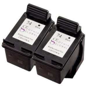   Global Remanufactured Ink Cartridge Replacement for HP 74 (2 Black