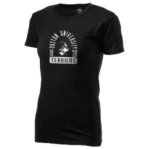    Boston University Alternative Womens Basic Crew T Shirt   Design 