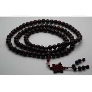   Tibetan Buddhist 108 Sandalwood Beads Necklace 10mm