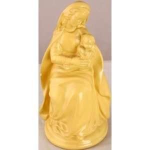 Vintage French Religious Chalkware Sculpture Madonna Our Lady Mother 
