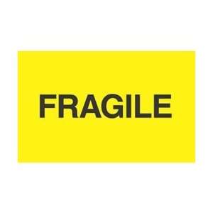  Fragile Shipping Labels   Fragile Yellow with Black Text 