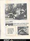 1970 pug atv utility vehicle brochure bruce wisconsin  