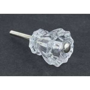    Decagon (Ten Sided) Clear Glass Knob 1 1/4