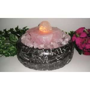  Tabletop Floating Sphere Fountain Rose Quartz Large With 