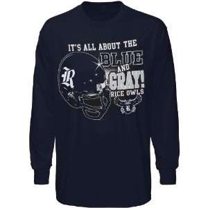  NCAA Rice Owls Navy Blue All About Blue & Gray Long Sleeve 