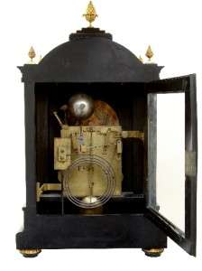 19TH CENTURY ENGLISH ANTIQUE TRIPLE FUSEE BRACKET CLOCK  