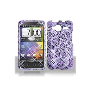  HTC EVO Shift 4G Full Diamond Graphic Case   Purple/Black 