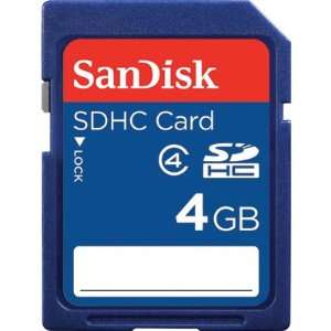  Sandisk Sdhc Memory Card 4gb 