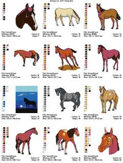 HORSES VOL.3 (5X7)   LD MACHINE EMBROIDERY DESIGNS  