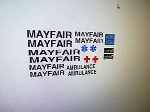 Mayfair Ambulance Decals 124 Scale Emergency 51  