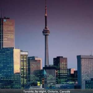    Toronto, by night, Ontario, Canada Fridge Magnets: Home & Kitchen