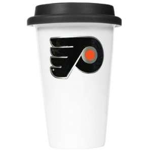  Philadelphia Flyers Ceramic Travel Cup (Black Lid) Sports 