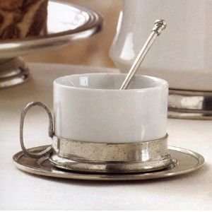  Arte Italica Tuscan Cup And Saucer With Spoon Dinnerware 