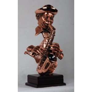  Saxophone Player Figurine Copper Finish ( 