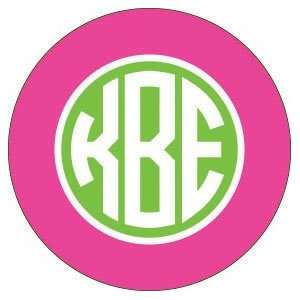  Green Pink Border Personalized Magnet: Home & Kitchen