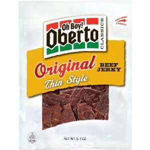 Oh Boy! Oberto Thin Style Beef Jerky, Original, 5.7 Ounce:  