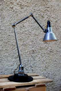 FRENCH Machine age Industrial factory desk lamp MAZDA  