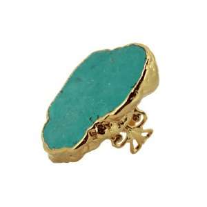 Charlene K Blue Turquoise Ring (24k Gold Plated)
