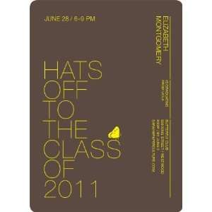 Hats Off Graduation Announcement and Invitation