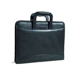  Clava Leather 3 Ring Binder Tablet Padfolio Black Office 