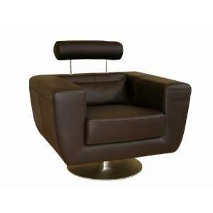   Dark & Light Brown Leather Club Chair:  Home & Kitchen